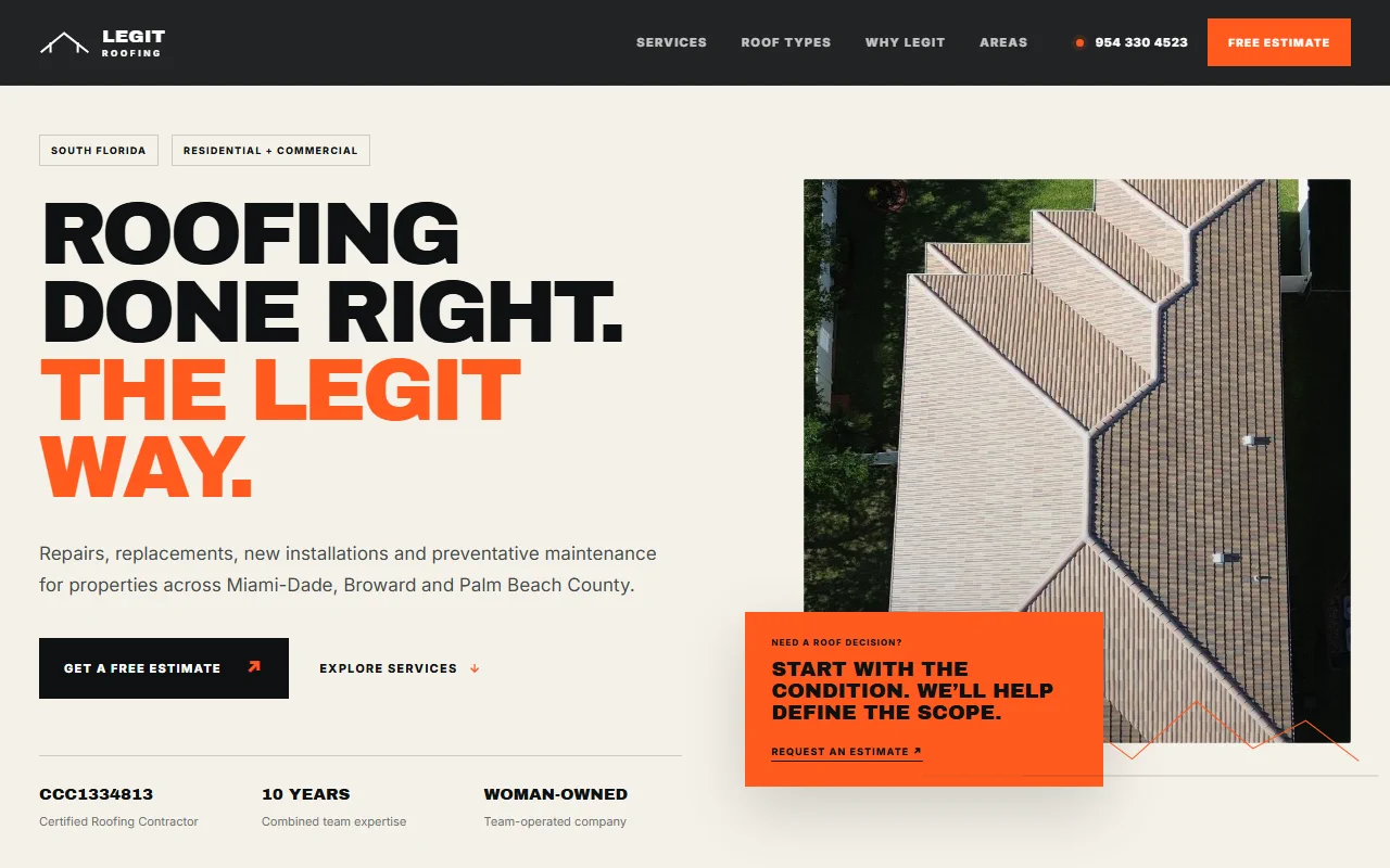 Portada original de Legit Roofing