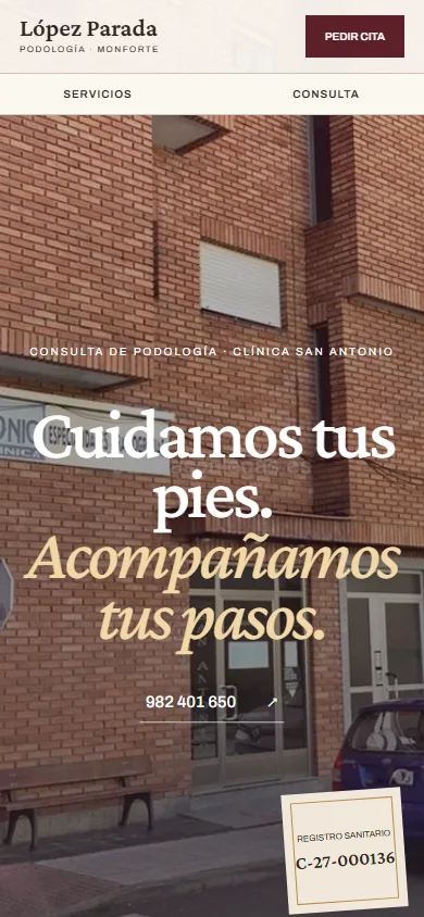 Portada de López Parada en móvil