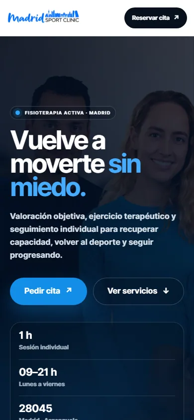 Portada de Madrid Sport Clinic en móvil